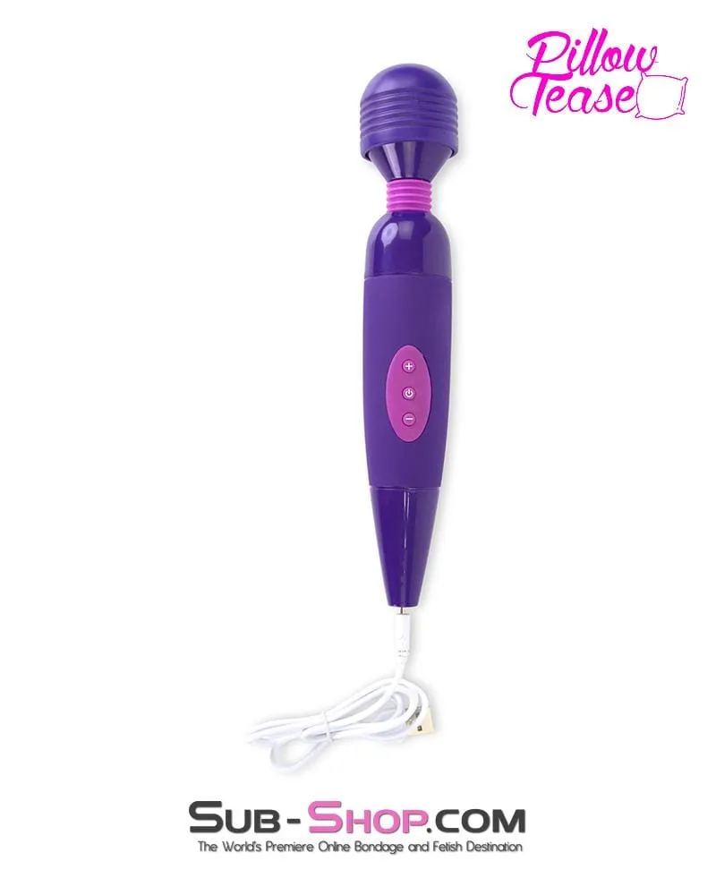 0691E      Purple Rechargeable 10 Function Vibrating Magic Wand
