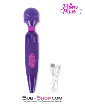0691E      Purple Rechargeable 10 Function Vibrating Magic Wand