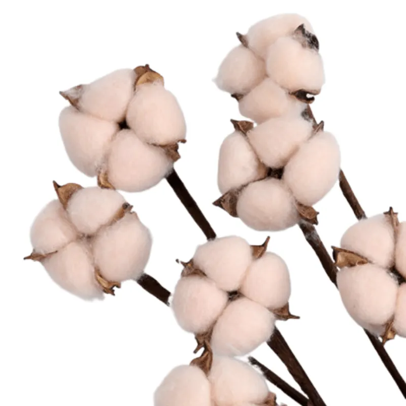 10 Piece Cotton Flower Decorative - Artificial Soft Touch