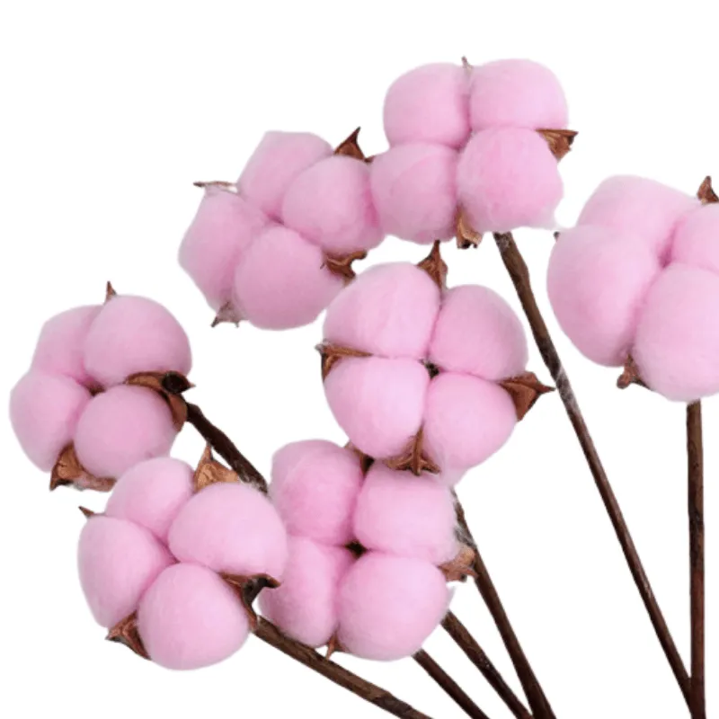 10 Piece Cotton Flower Decorative - Artificial Soft Touch