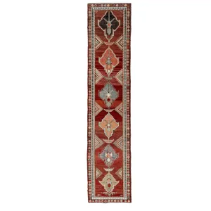 11215 Handwoven Vintage Rug 3x13’3
