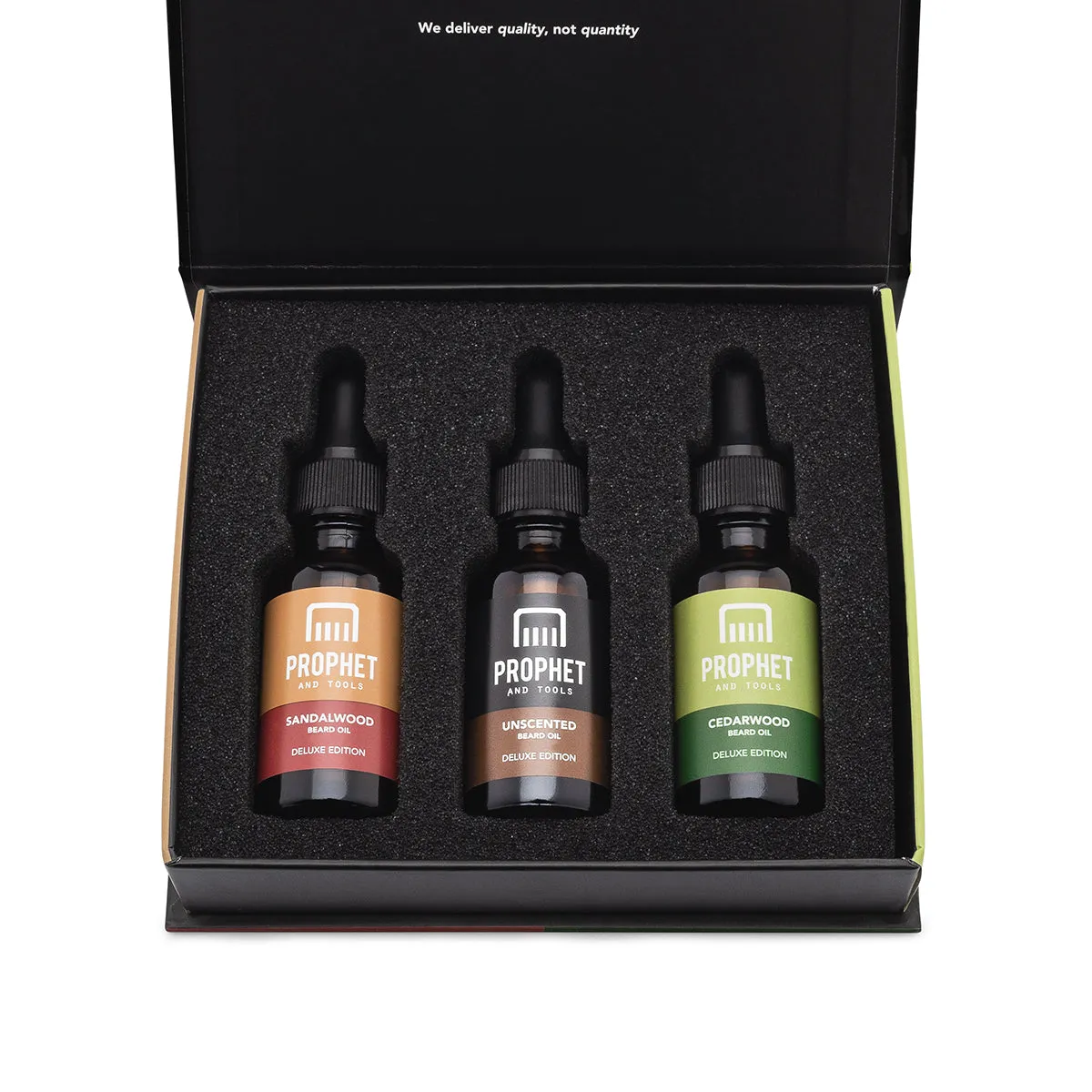 3 Beard Oils Set (Sandalwood, Unscented and Cedarwood)