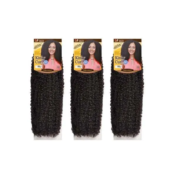[3 Pack Deal] Bobbi Boss African Roots Collection Crochet Braid - KINKY CURL 12"