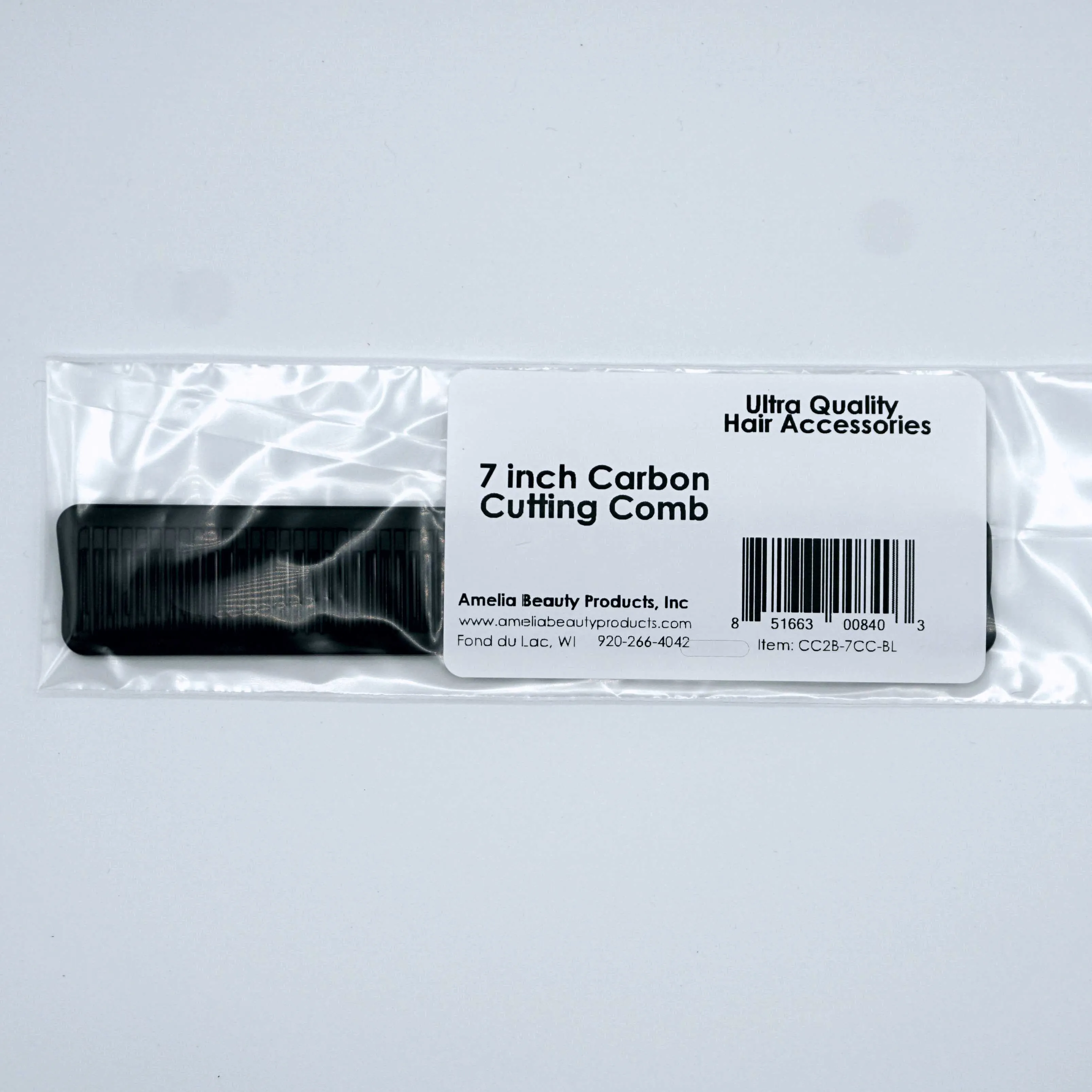 7in Carbon Cutting Comb - CLOSEOUT, LIMITED STOCK AVAILABLE