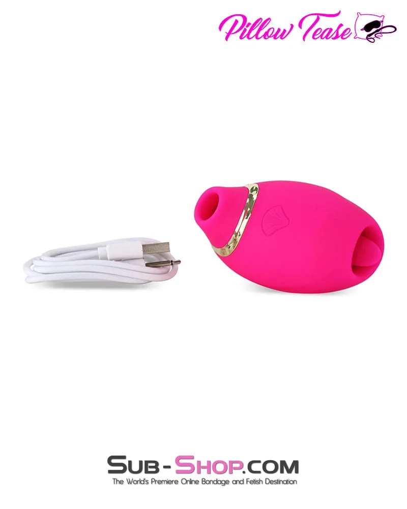 9940M      3 Function Sucking & Licking Waterproof Rechargeable Silicone Vibrator