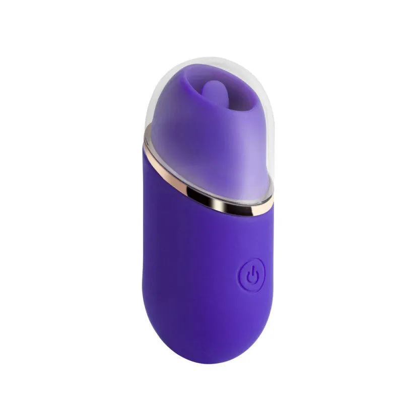 Abby - Mini Licking Vibrator Tongue Toy  - Purple