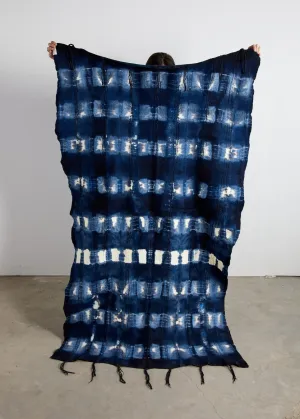 Adire Tye-Dye Lightweight Wool Throw Blanket