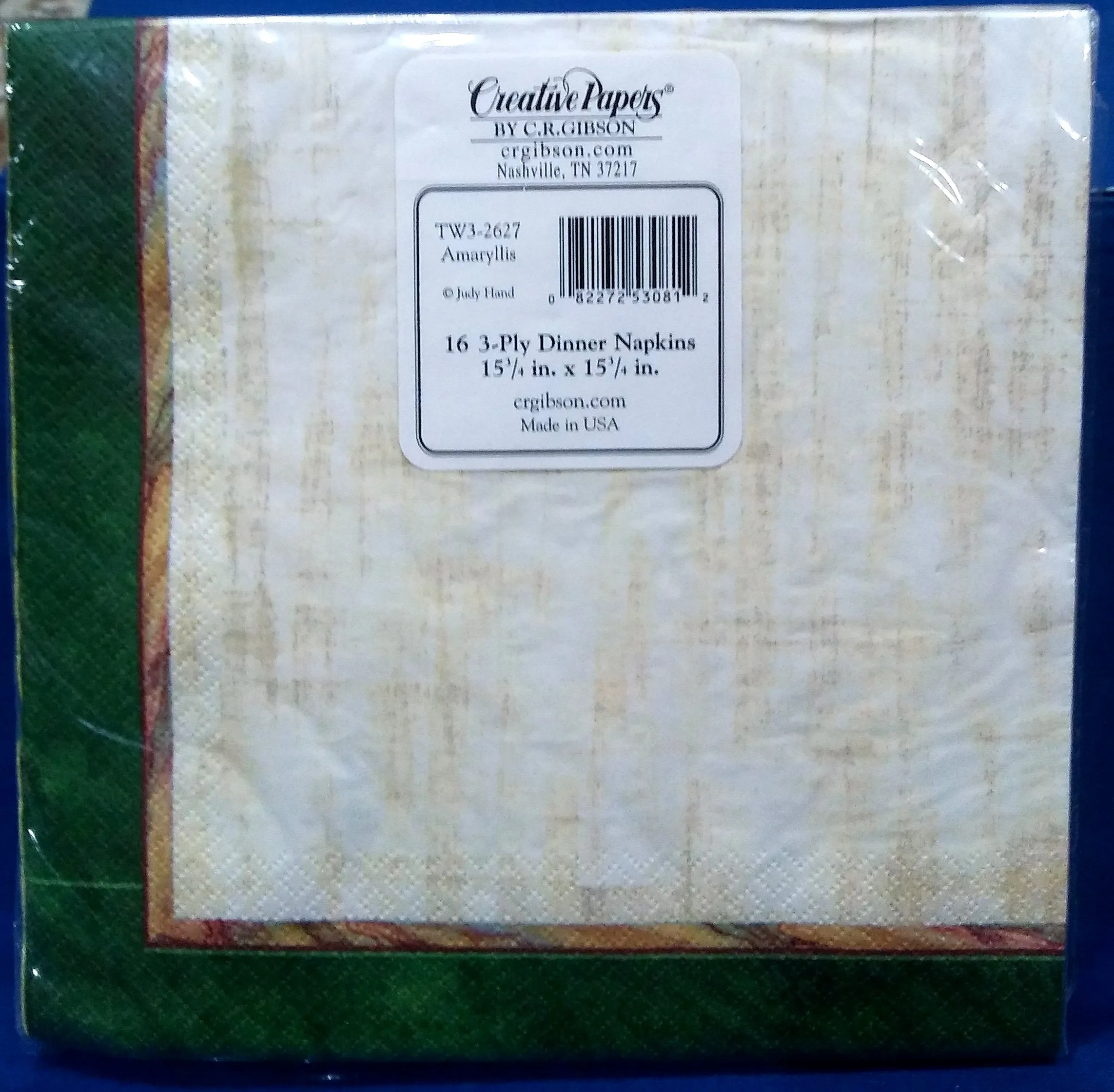 AMARYLLIS DINNER PAPER NAPKINS