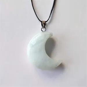 Amazonite Moon Pendant