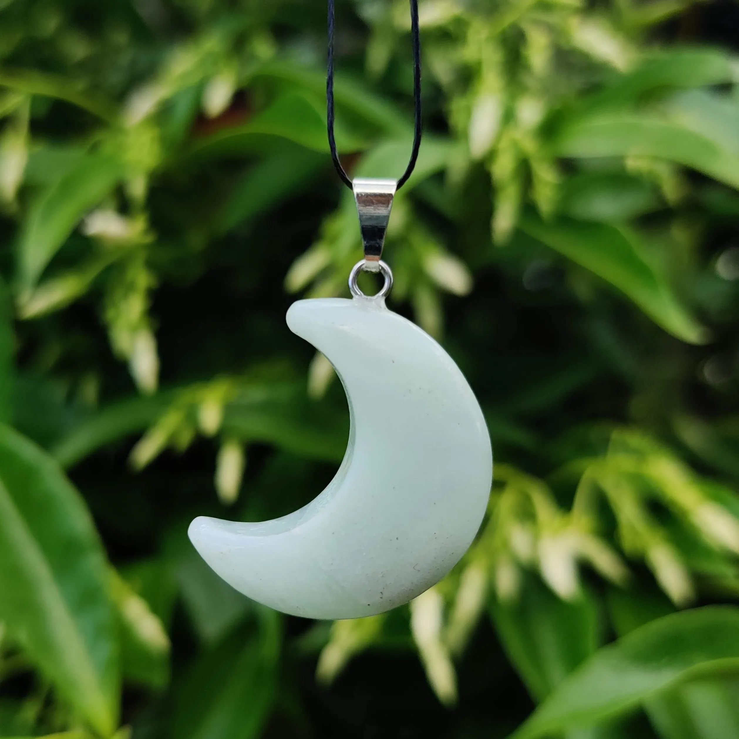 Amazonite Moon Pendant