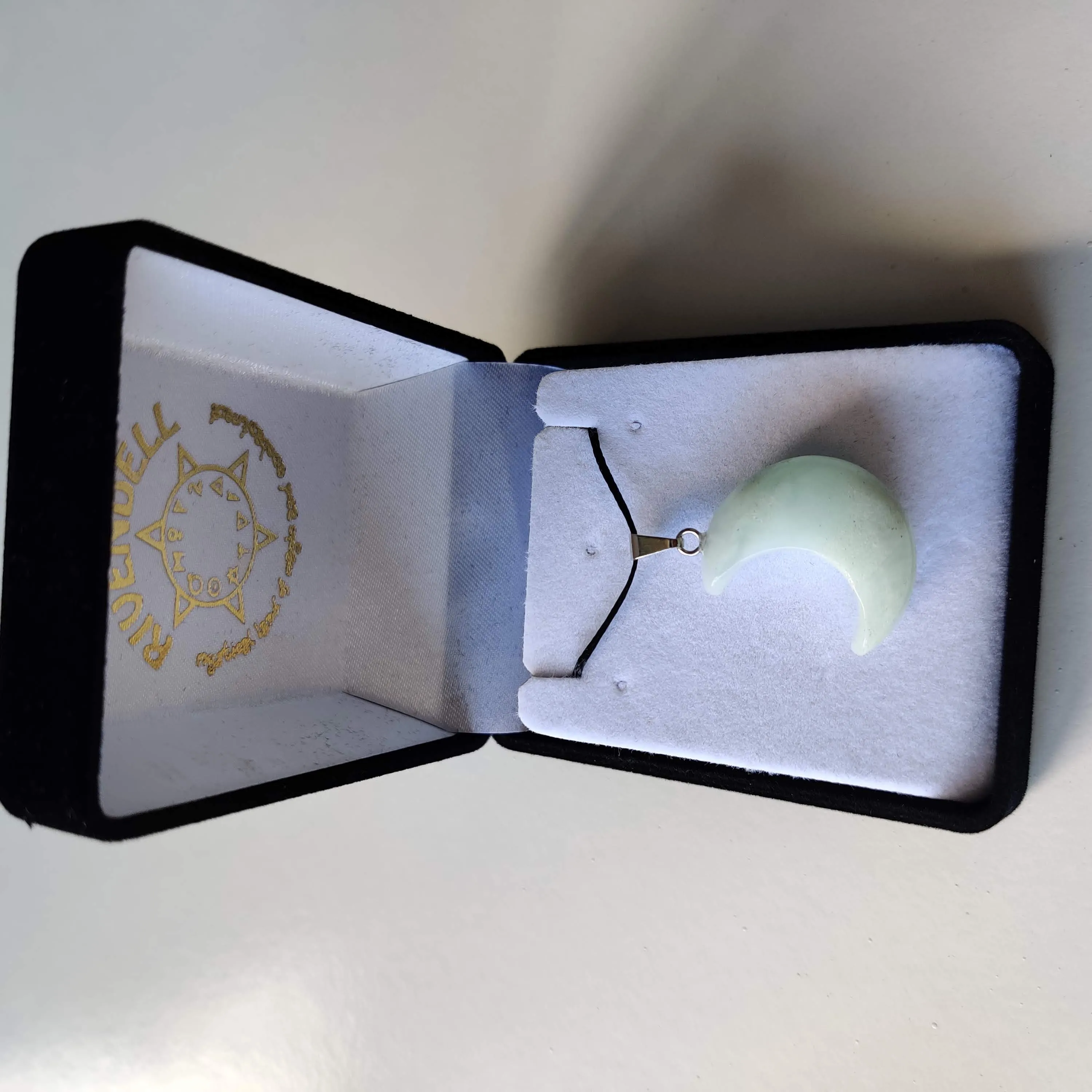 Amazonite Moon Pendant