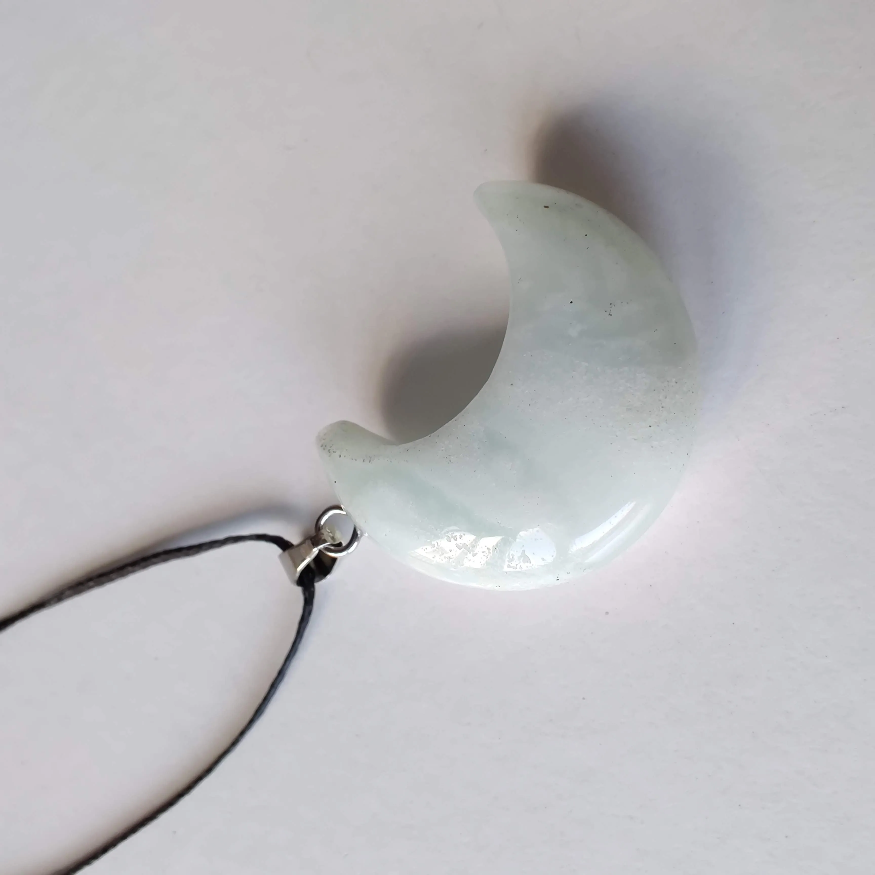 Amazonite Moon Pendant