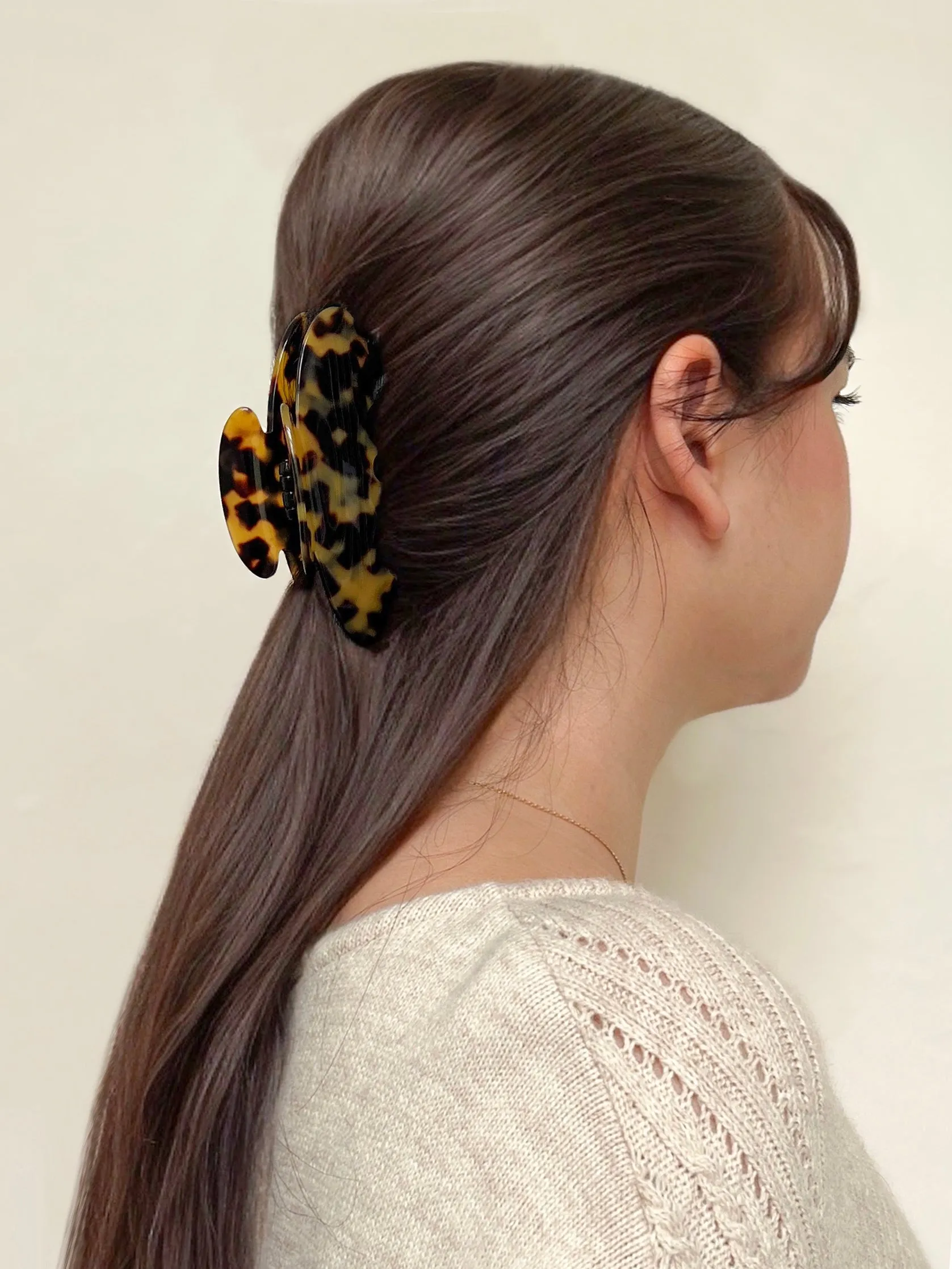 Amelie Dark Tortoiseshell Claw Clip