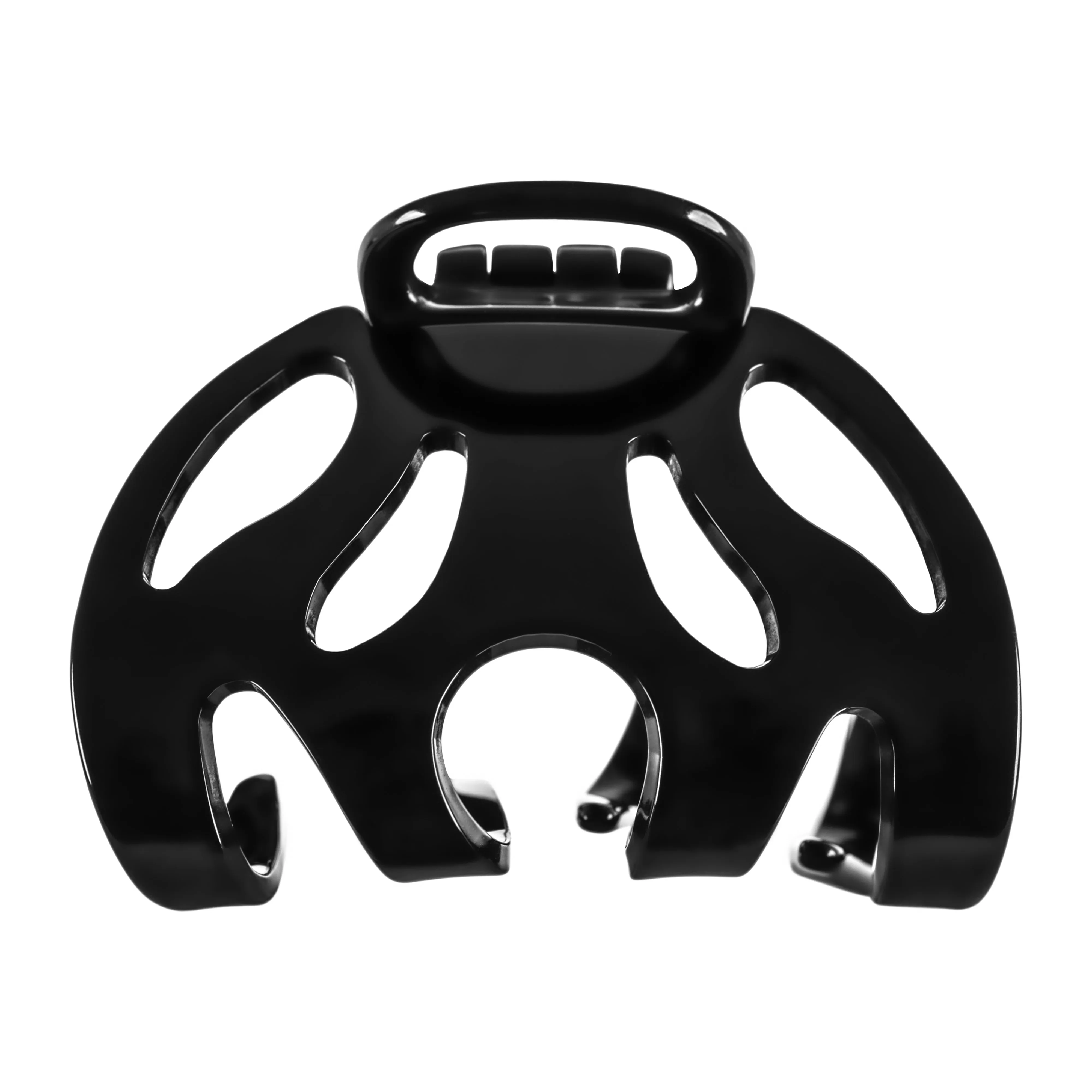 Amelie Plus Crystal Large Black Claw Clip
