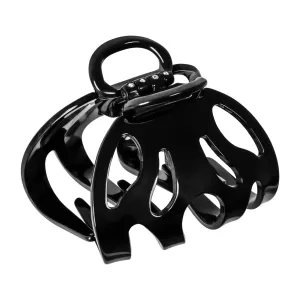 Amelie Plus Crystal Large Black Claw Clip