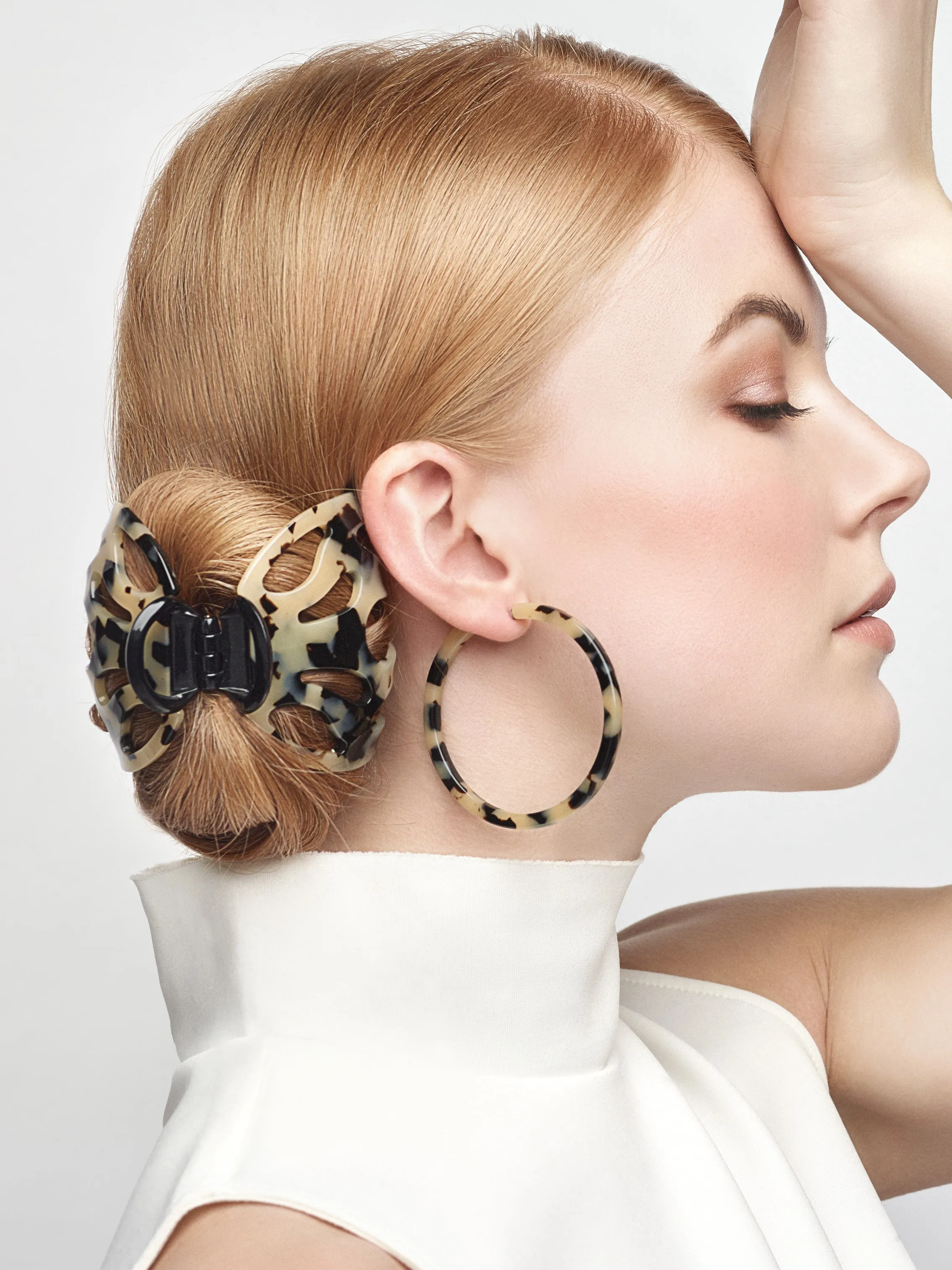 Amelie Plus Crystal Large Tortoiseshell Claw Clip