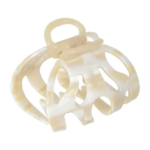 Amelie Plus Large White Alba Claw Clip