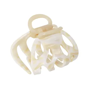 Amelie Plus Medium White Alba Claw Clip
