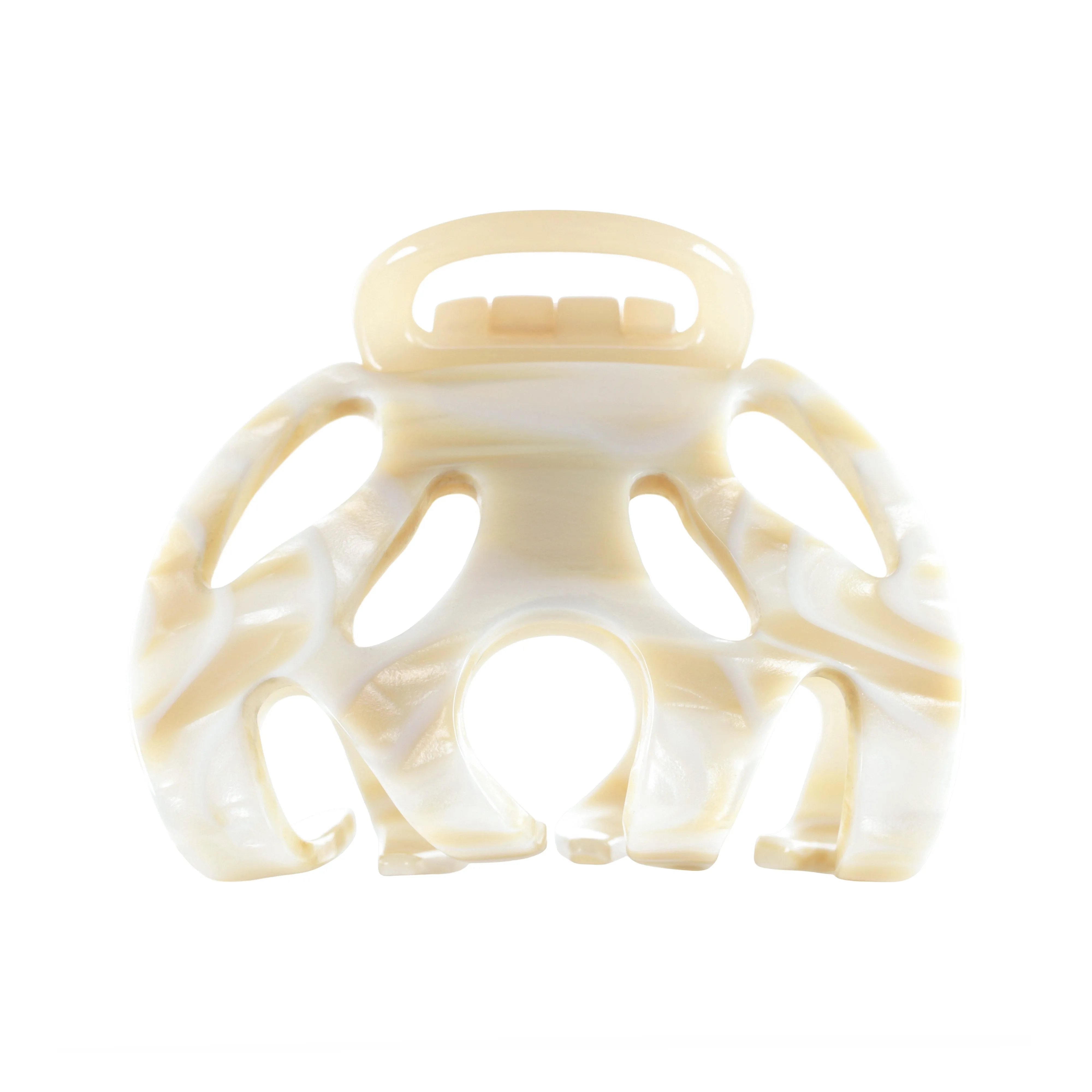 Amelie Plus Medium White Alba Claw Clip