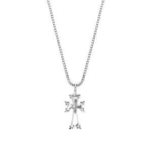 Armenian Cross Pendant Necklace in silver