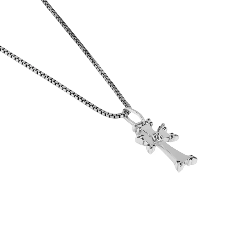 Armenian Cross Pendant Necklace in silver
