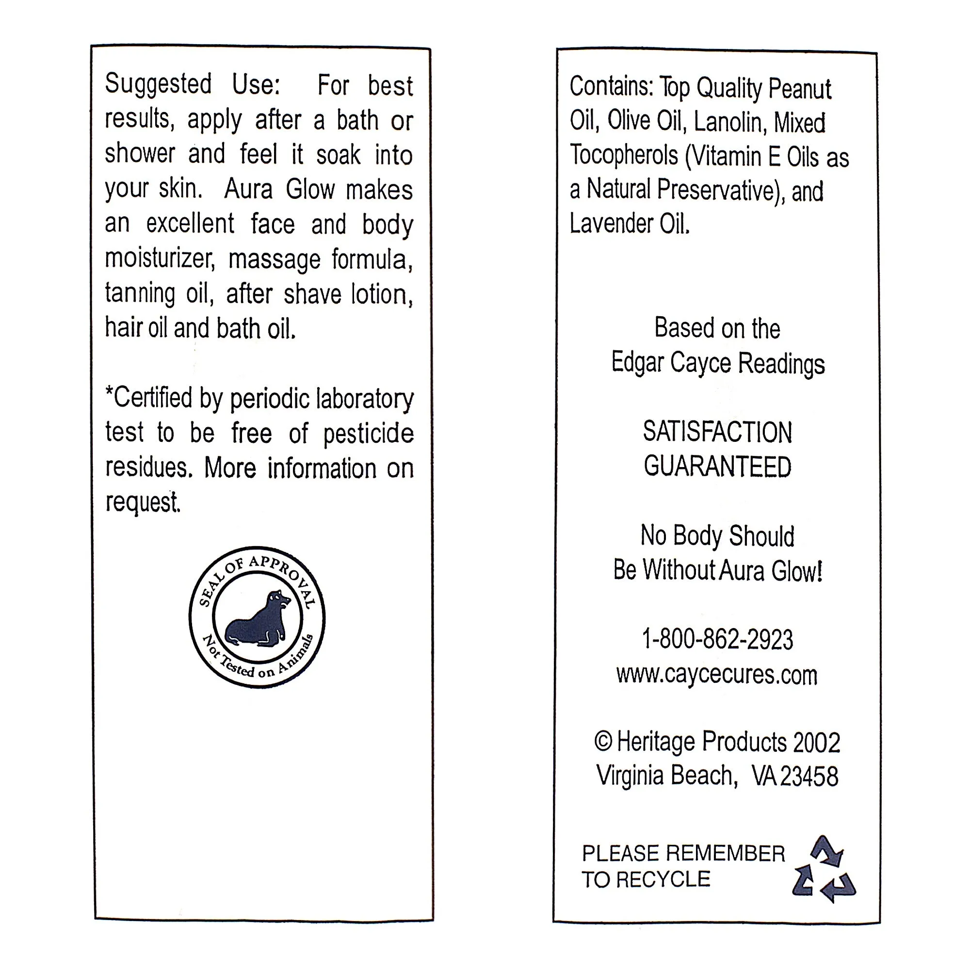 Aura Glow Lavender/Massage Formula