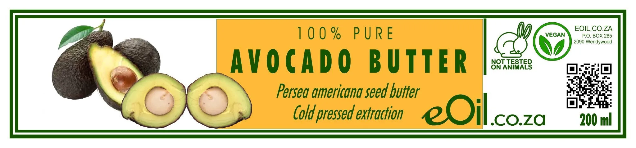 Avocado Butter 100 % Pure  (Persea americana) - 200 ml