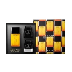 AZZARO POUR HOMME FOR MEN SET EDT 100 ml   SOOTHING AFTERSHAVE BALM 75 ml   HAIR&BODY SHAMPOO 75 ml