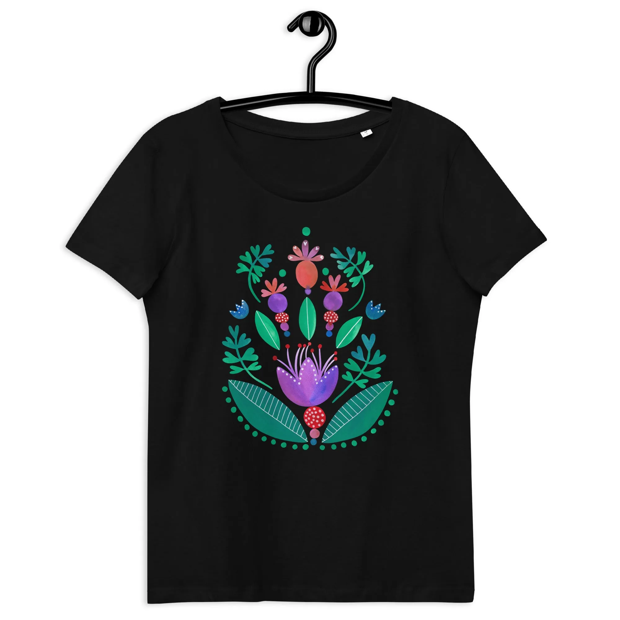 Balancing Flowers - Women's Fitted Eco Tee