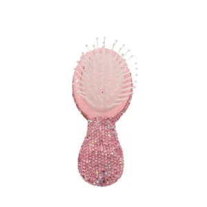 Bari Lynn Small Crystallized Hair Brush - Pink