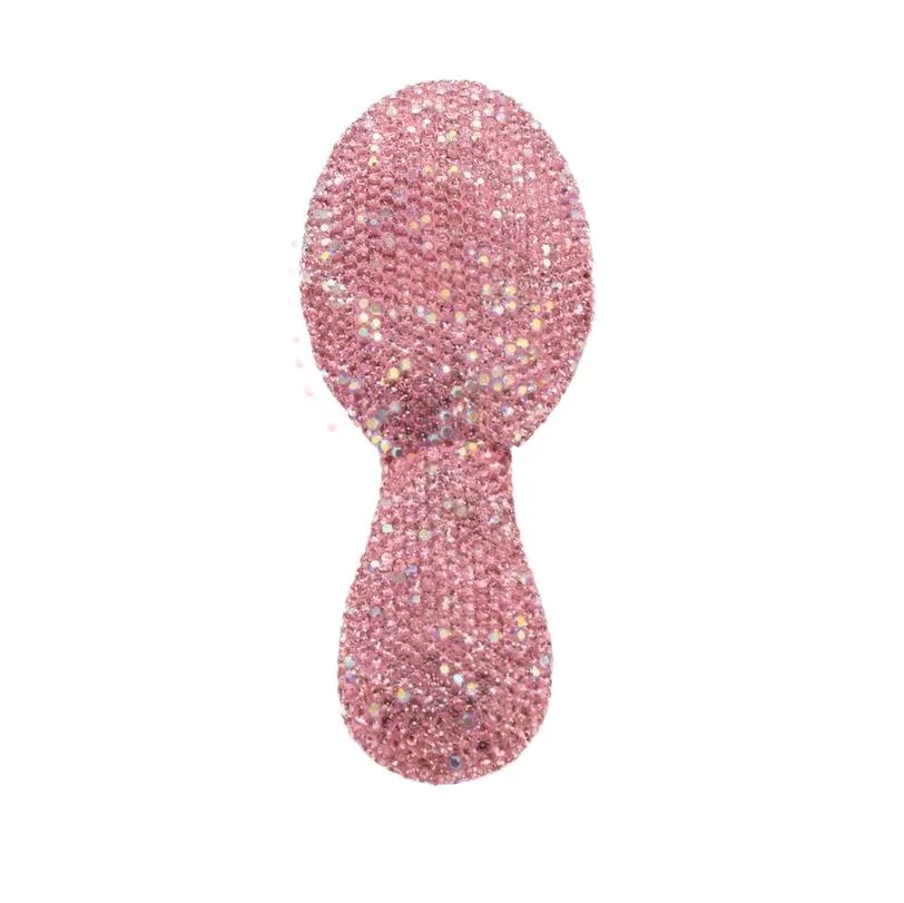 Bari Lynn Small Crystallized Hair Brush - Pink