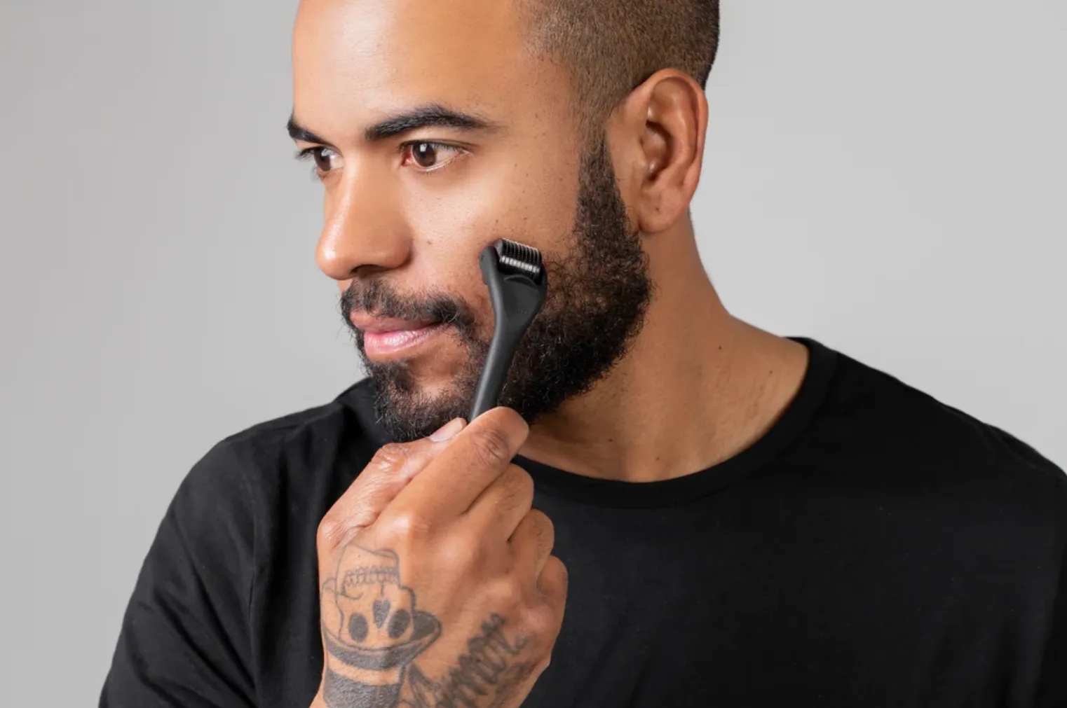 Beard Growth Kit 3-Set (Roller, Growth Oil, Beard Balm)