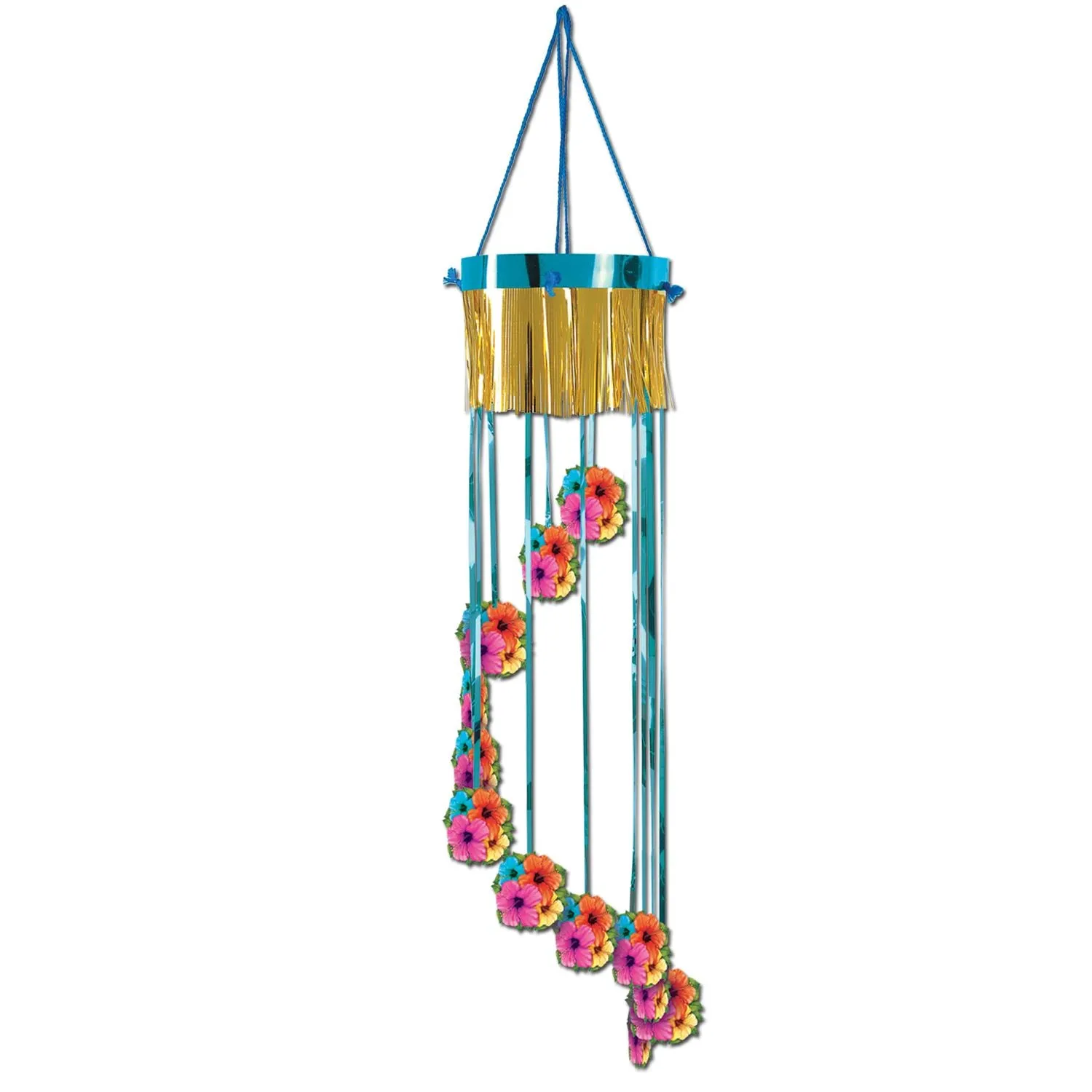 Beistle Hibiscus Flower Shimmering Spiral - Party Supply Decoration for Luau