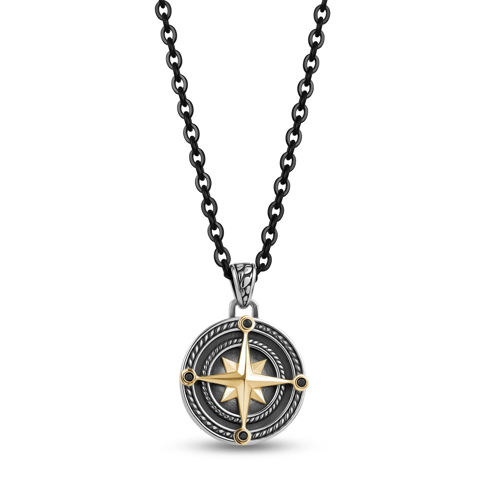 Black & Gold North Star Pendant