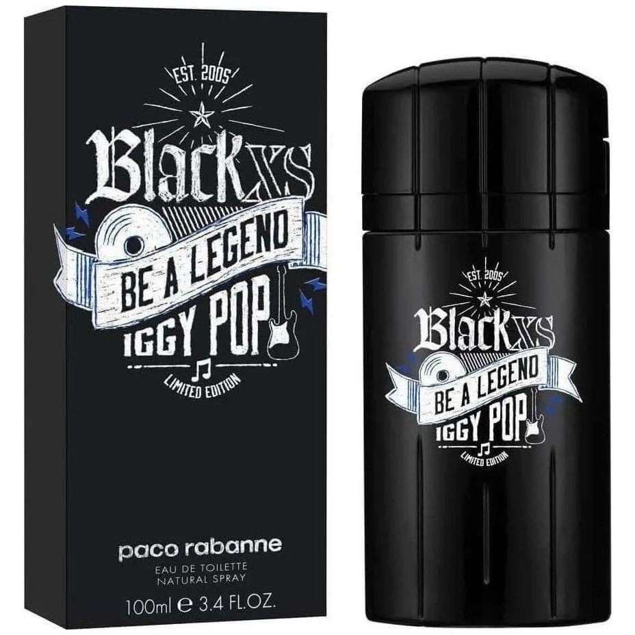 BLACK XS BE A LEGEND IGGY POP Men Paco Rabanne 3.3 oz 3.4 edt New in BOX