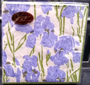 CASPARI IRIS PAPER BEVERAGE NAPKINS