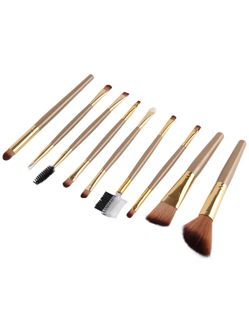 Cheap  9 Pcs Makeup Brushes Set