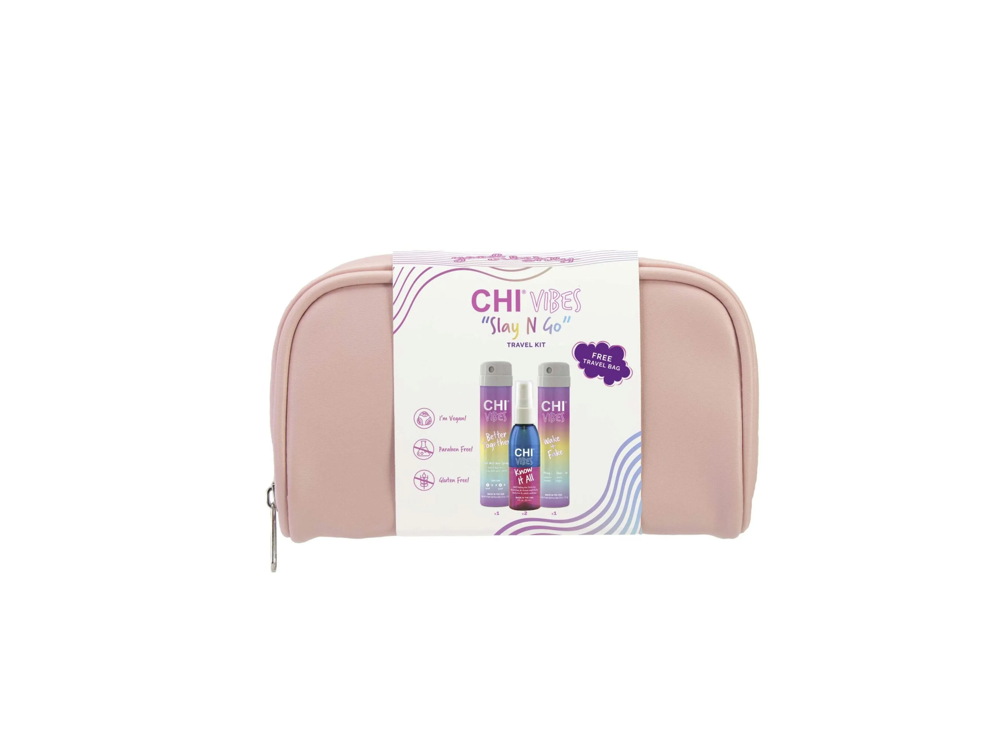 CHI Vibes "Slay N Go" 4pc Gift Pack, Perfect for Travel!
