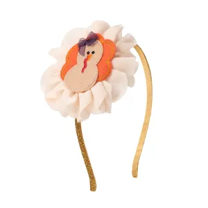 Chiffon Turkey Thanksgiving Headband