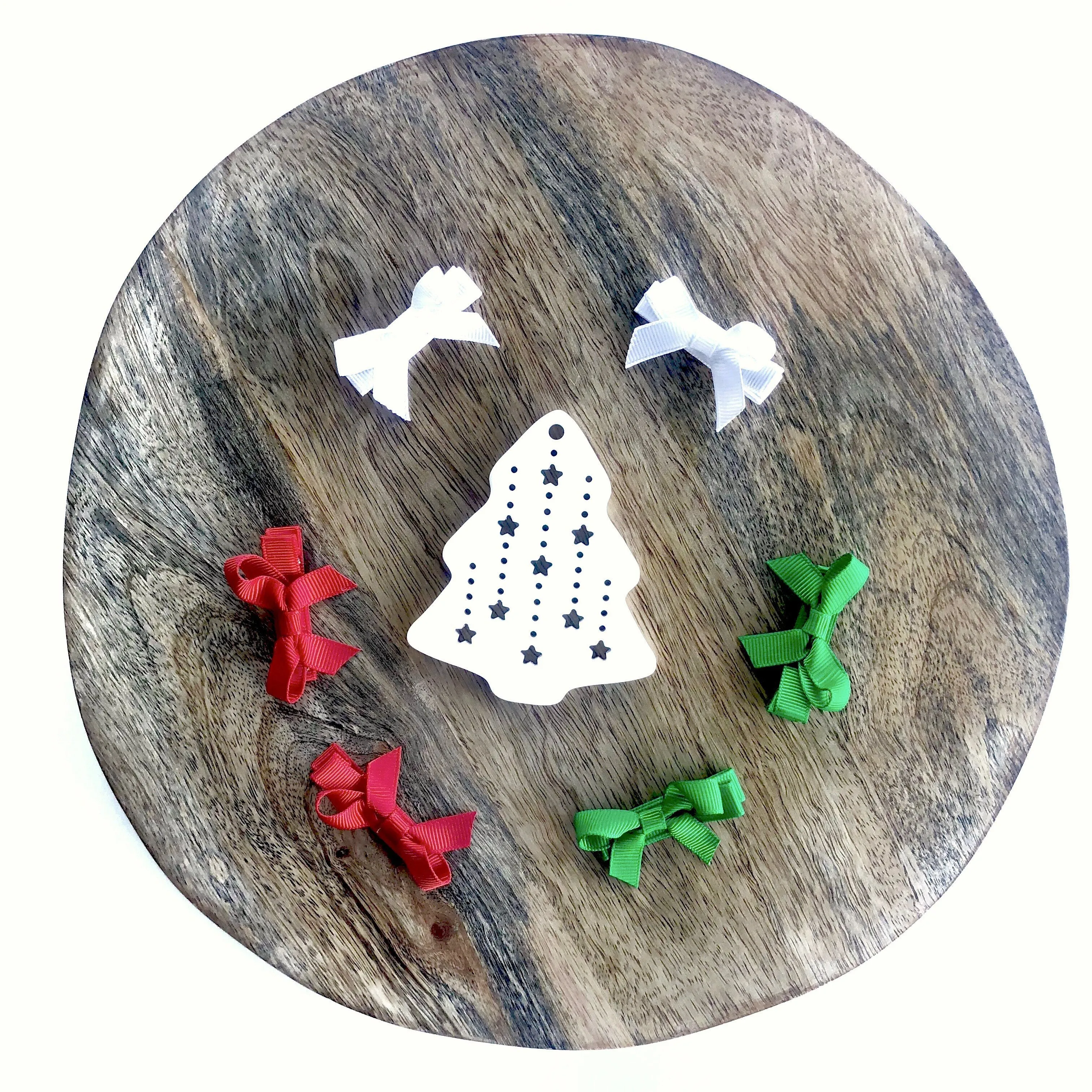 Christmas Bow Clip Set (6pc)