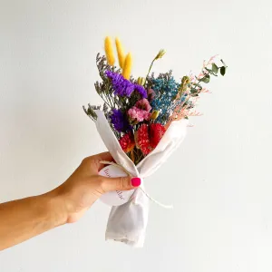 Classic Dried Flower Mini Bouquet: Sherbet