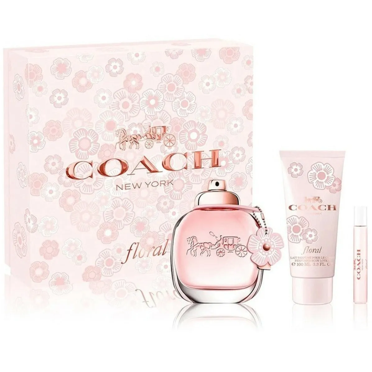 COACH Floral for Women Travel / Gift 3pcs SET