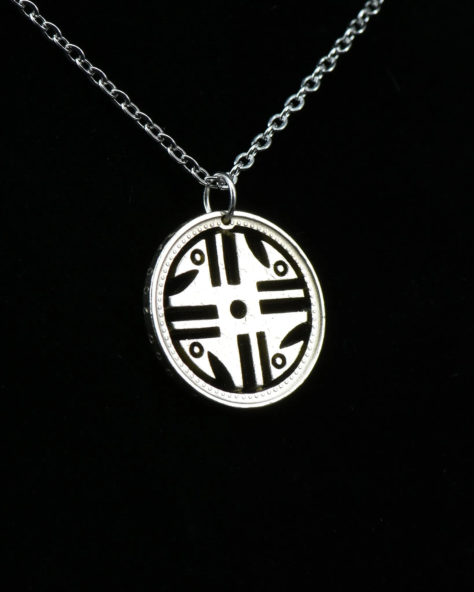 Colombia - Quimbaya Artwork Cut Coin Pendant