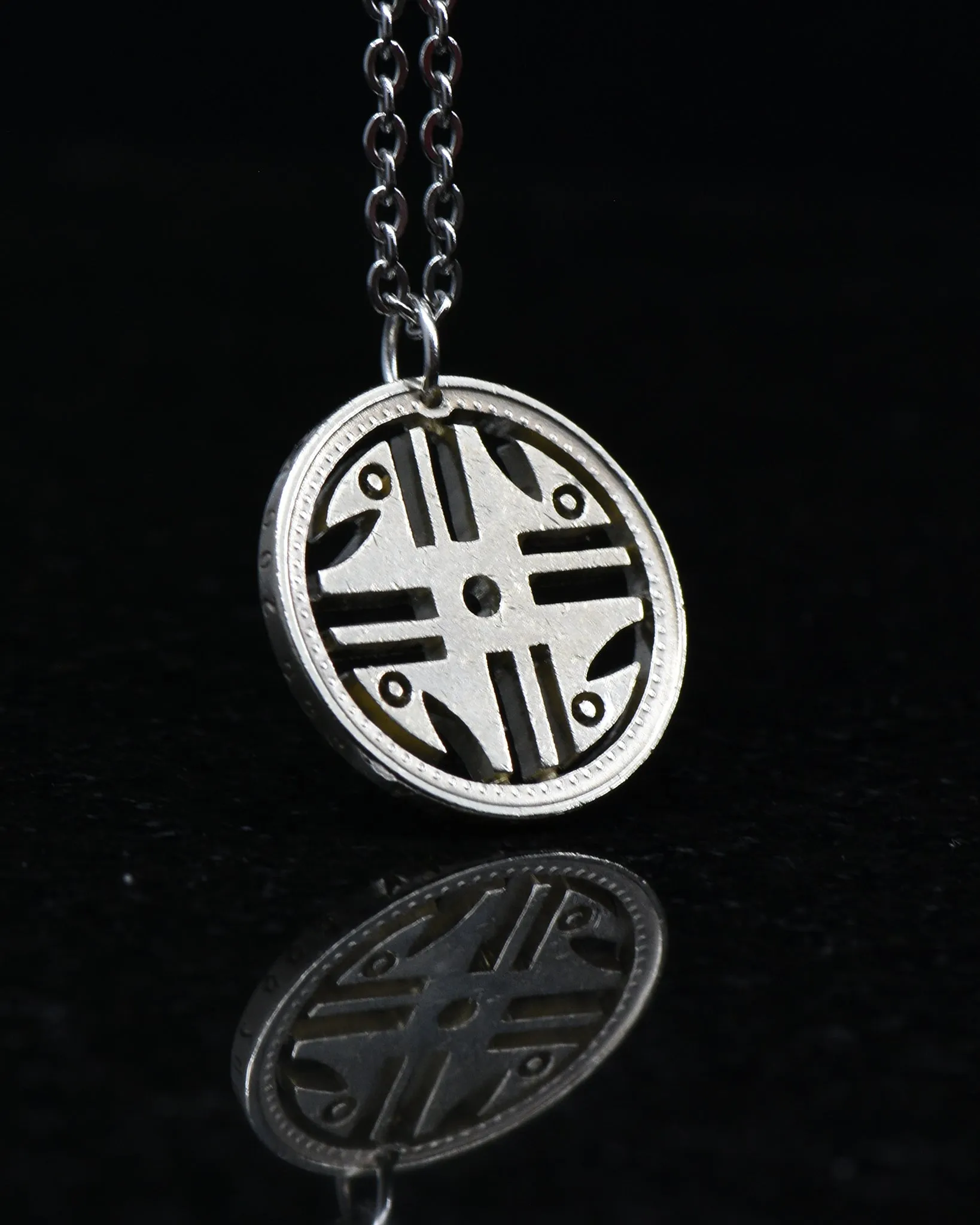 Colombia - Quimbaya Artwork Cut Coin Pendant