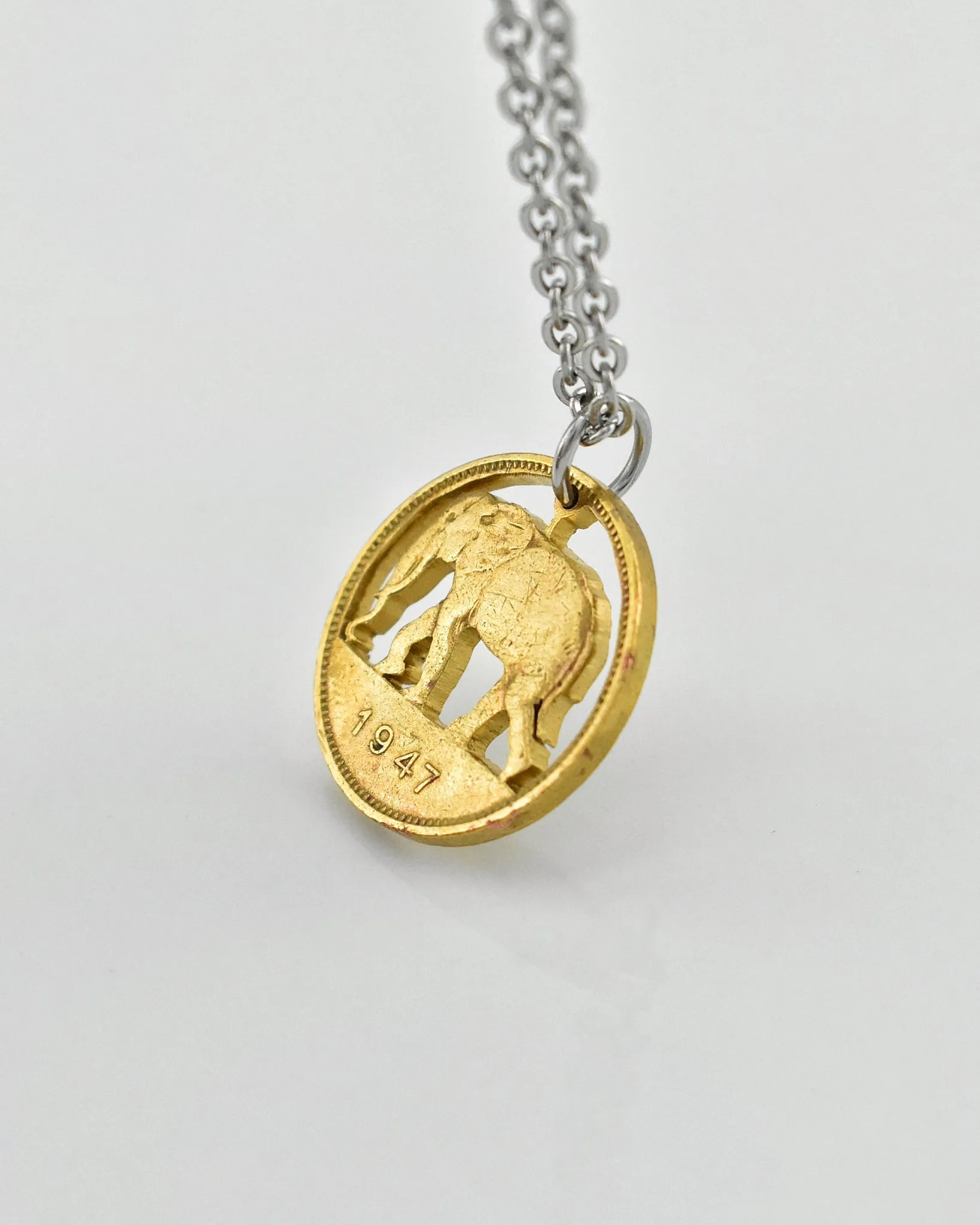 Congo - Elephant Cut Coin Pendant