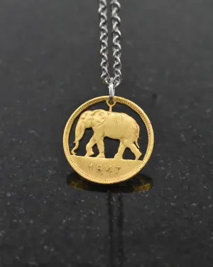 Congo - Elephant Cut Coin Pendant