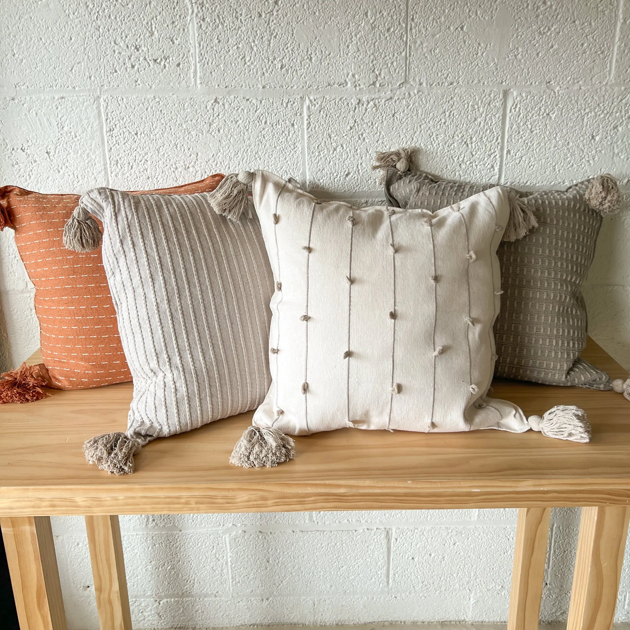 Cotton Tassel Pillow № 2