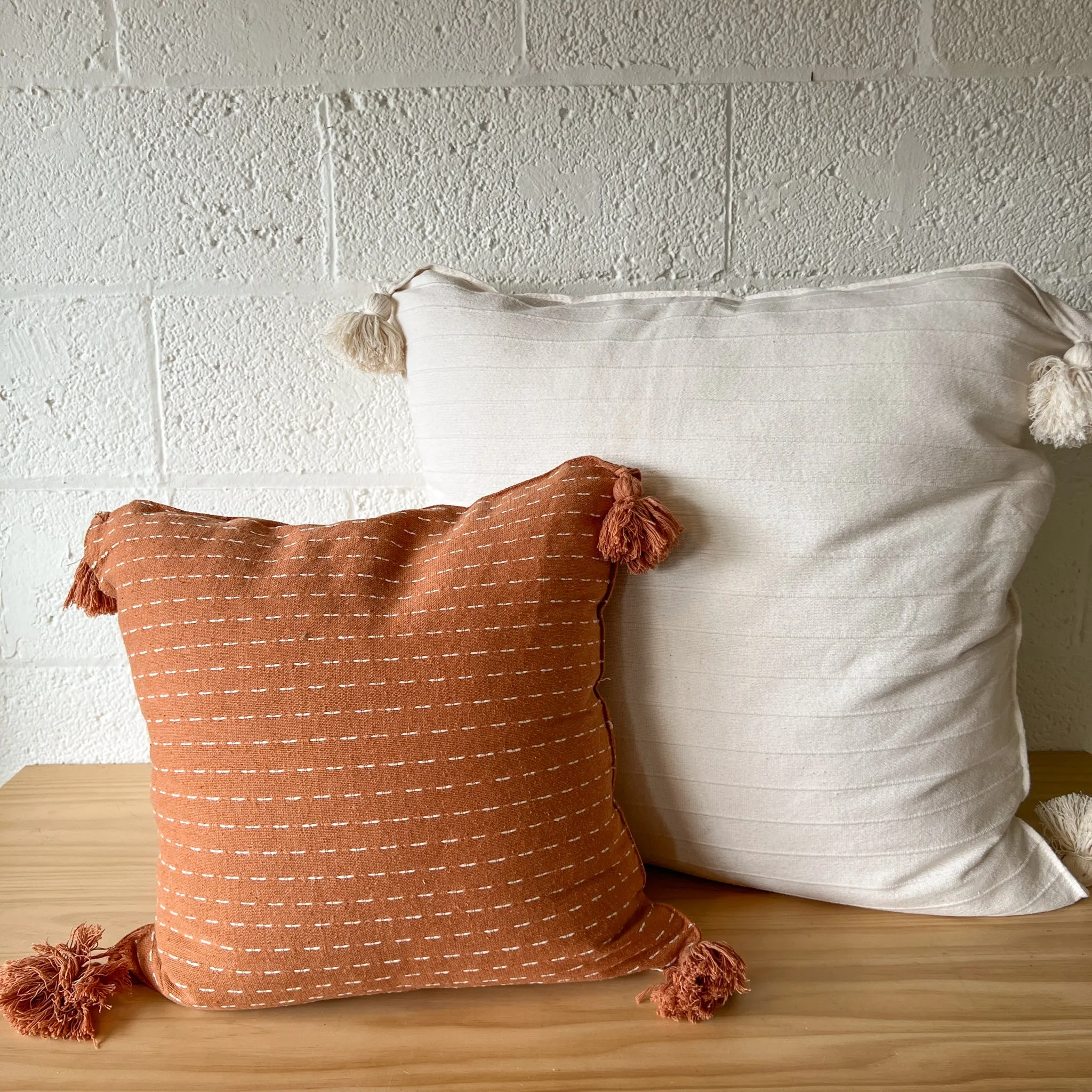 Cotton Tassel Pillow № 2