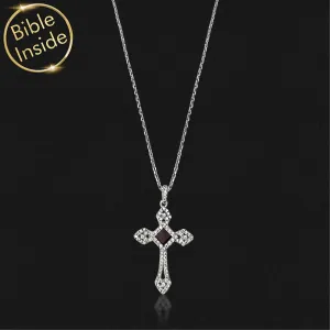 Cross Pendant for Women with Nano Bible - Royal Cross Pendant