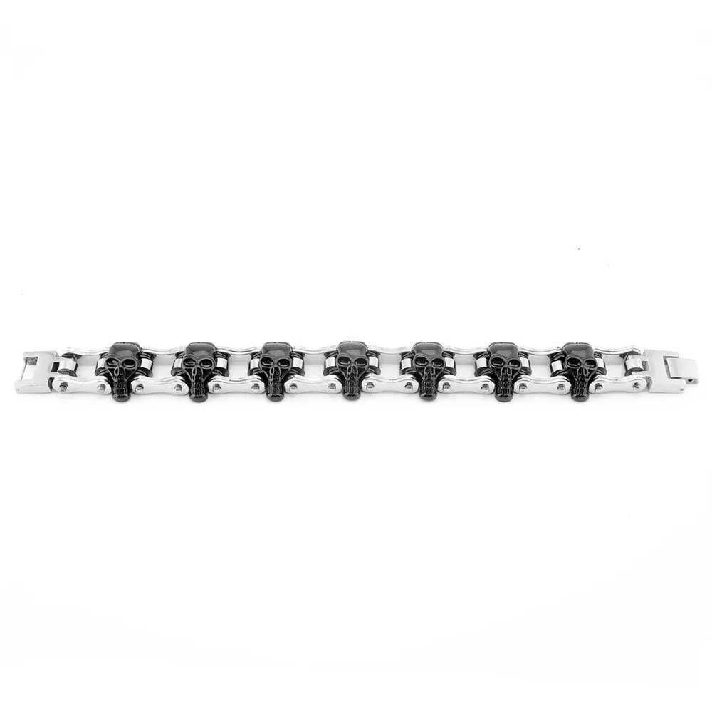 Cycolinks Skull Mens Bike Chain Bracelet